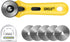 SOMOLUX 45mm Rotary Cutter with 45mm 5 Pcs Replace Blades for Quilting Scrapbooking Sewing Arts Crafts, Sharp and Durable...
