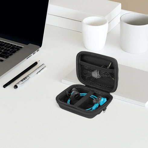 Hard Shell Storage Case Compatible with Audio-Technica, JBL, Panasonic, Beats, Sennheiser, Sony Durable EVA Earphone Case with Internal Mesh Pocke...