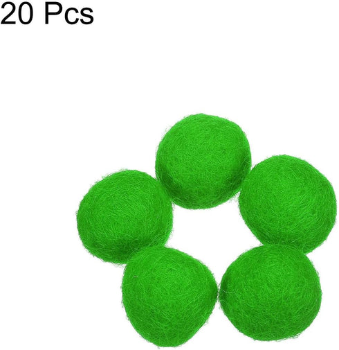 PATIKIL Wool Felt Ball Beads Wool Felting Pom 2cm 20mm Dark Green for Home Crafts Handcrafts Project DIY Pack of 20...