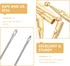 Holibanna 10 pcs Metal Umbrella Tail Beads 2.7 MM Hole Umbrella Bone Covers Umbrella Tail Head Beads for Folding Umbrella, Golden...