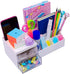 Granvela Desk Organizer Bedside Table Organizer with drawers for Home and office/school;Divided Makeup Storage and Display Box...