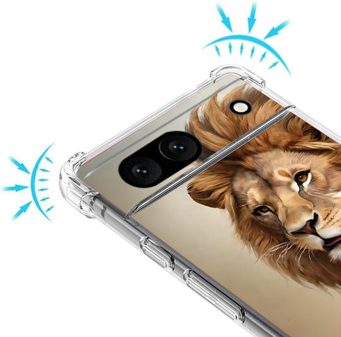 Case for Google Pixel 8a,Muscular Lion Drop Protection Shockproof Case TPU Full Body Protective Scratch-Resistant Cover for Google Pixel 8a...