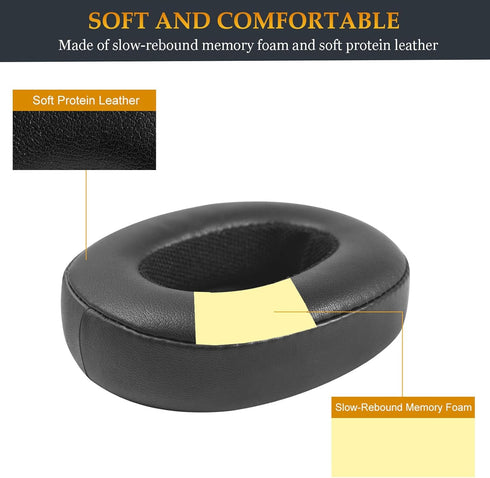 Crusher Wireless/Crusher Evo Earpads Hesh 3/Hesh ANC Replacement Pads Ear Muffs Parts Compatible with Skullcandy Crusher ANC/Crusher Evo/Crusher 3...