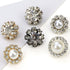Silver Decorative Rhinestone Faux Pearl Sewing Shank Buttons 20 Pcs - 12.5mm, 1/2"...