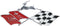 KC4525 Impala Die Cast Rear Quarter Panel Emblem (Chevrolet 1961), Silver...