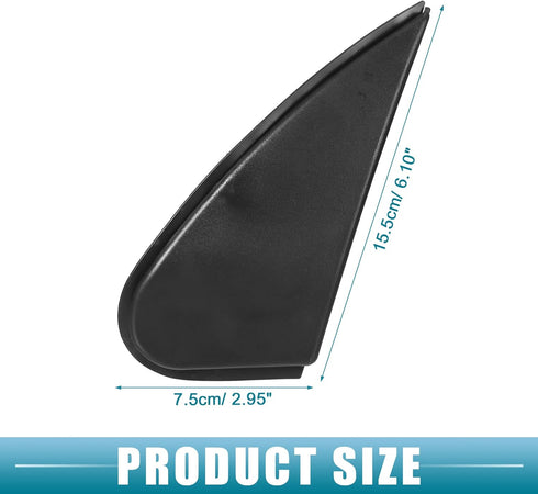 Front Left Right Door Mirror Corner mudguard Triangle Cover No.6011802170/6011702170 for Toyota Corolla 2014-2016 Plastic Black 1 Pair...