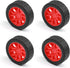 MroMax 30mm Rubber RC Car Wheel Tires DIY Model Robots 4pcs Red and Black...
