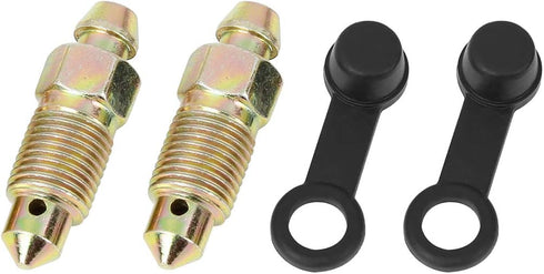 2Pcs M10x1mm Banjo Bolt Bleeder Screw with Cap for Motorcycle Brake Master Cylinder...