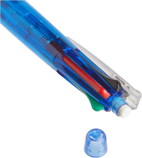 Zebra Clip-On Multifunctional Pen, Clear Blue Barrel (B4SA1-BL)...