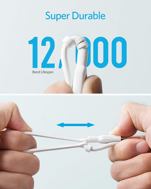 Anker Powerline II 3-in-1 Cable, Lightning/Type C/Micro USB Cable for iPhone, iPad, Huawei, HTC, LG, Samsung Galaxy, Sony Xperia, Android Smartpho...