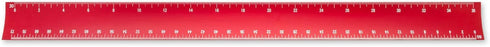 Alumicolor 12-inch Aluminum Engineer Hollow Scale for School, Office, Art and Drafting, 12IN, Red...
