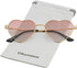 Polarized Heart Shaped Sunglasses for Women Metal Frame Cute Lovely Glasses 100% UV Protection...