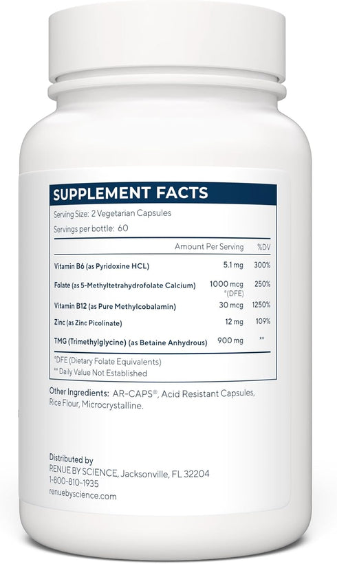 TMG Methylation Essentials (Trimethylglycine), 120 Capsules...