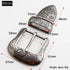 Men Western Cowboy Antique Belt Buckle Set Tang dynasty flower design...