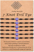 Tarsus (Ver.3) Evil Eye 7 Knot Lucky Bracelets Adjustable Red String Amulet for Women Men Girls & Boys 6 Pcs Bracelets...