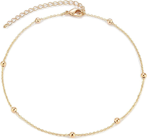 Gold Plated Ankle Bracelet Multilayer Anklets for Women Satellite, Circle, Butterfly, Teardrop, Oval Disk Layered Anklet Beach Jewelry Summer Ankl...