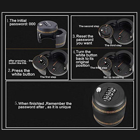 (6 PACK) Combination Lock for Wine & Liquor Bottle-Wine Bottle Top Stopper/Bottle Password Code Lock/Wine Digital Lock, The diameter of the bottle...