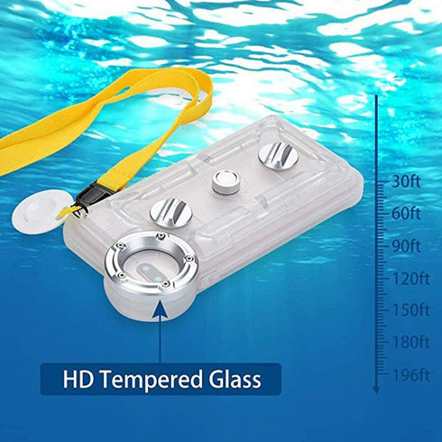 Underwater Photography Waterproof Phone Case Pouch Compatible iPhone XSMAX Enhanced Underwater Cell Phone Dry Bag Camera O Lens Protector with Arm...