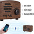 Wireless Bt Speaker, Portable Wooden Retro Desktop Speaker Bass Stereo FM Radio Speaker Support USB TF Card Fit for Travel Home Beach Bathroom Out...