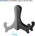 uxcell 6pcs 6" Easel Plate Holder, Plastic Folding Display Stand Black for Decorative Picture Frame...