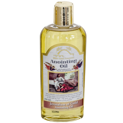 Anointing Oil from The Holy Land, Jerusalem of Gold Biblical Oil with Frankincense, Myrrh, and Spikenard. 8.45 fl.oz | 250 ml...