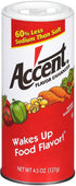 Ac'cent Flavor Enhancer 00054 All Natural 4.5 Oz. Wakes Up Food Flavor Canister (Pack of 2); Ideal for Meats, Poultry, Vegetables, Soups and Salad...