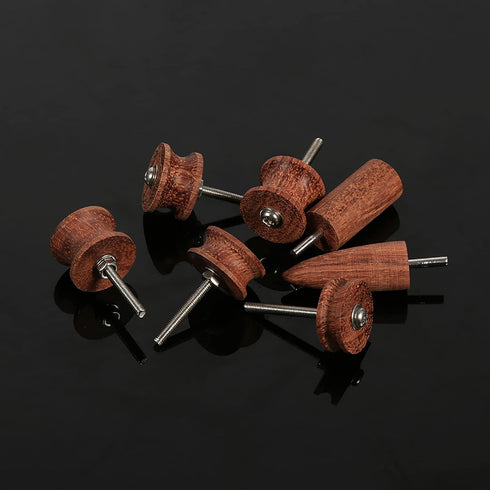 7 Leather Burnisher Pointed Tip, Stlye Rosewood Leather Burnishing Tool, Burnisher Creaser Electric Polished Head DIY Leather Tools, Slicker Point...