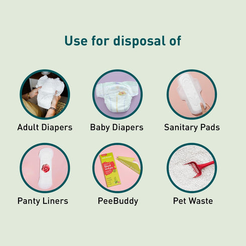 Sirona Disposable Bags for Adult Diapers | Discreet, Locks In Odors, Leak-Proof Adhesive, Environmentally Friendly & Biodegradable | Travel-Friend...
