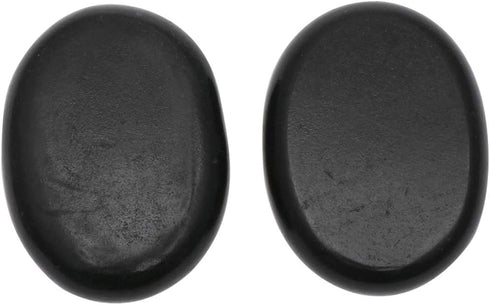 Essential Oil Set Hot Heater 2pcs Essential Massage Stones Hot Stones Rocks for SPA Massage 8 * 6cm Flat Side Hot Warmer Essential Oils Set...