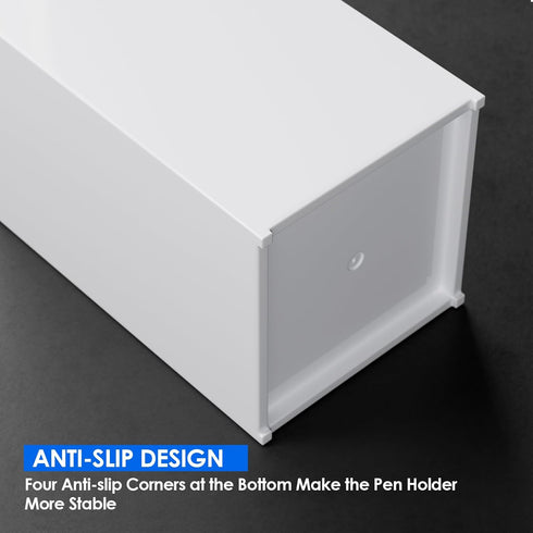 MaxGear White Acrylic Pen Holder 2 Pack Pencil Holder for Desk, Small Pen Cup Pencil Cup Pen Cups for Desk Pen Holders Pencil Holders, Makeup Brus...
