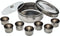 KitchenCraft World of Flavours Indian Spice Box for Masala Dabba, 7 Spice Pots + Large Spice + Cover + Lid, Stainless Steel, 17 x 7 cm...