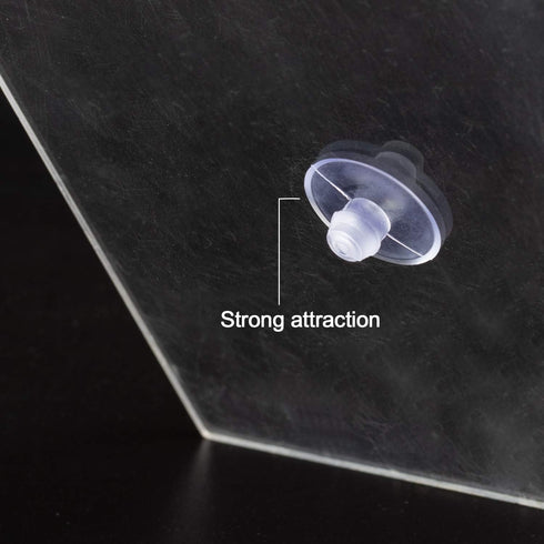 ANCIRS 30 Pack 20mm Suction Cups for Glass Table Tops, Rubber Transparent Anti-Collision Sucker Pad Without Hooks for Home Decoration...