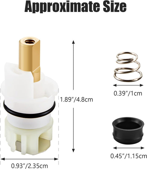 RP25513 Faucet Stem Replacement for Delta two handle Faucet Repair Kit Includes RP24096 Cartridge RP4993 Seat and Spring RP24097 Turn stop1/4, 4 p...