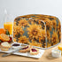 4 Slice Toaster Cover Van Gogh Style Sunflower Plus Size Toaster Dust Cover Oil Painting Flowers Yellow Microwave Oven Cover Dust and Fingerprint ...