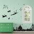 Runtoo Never Grow Up Nursery Wall Decals Quotes Big Ben Cityscape Wall Stickers for Kids Room Baby Bedroom Wall Decor...