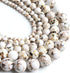 Yochus 6mm White Shell Turquoises Round Loose Beads Natural Stone Beads for Jewelry Making...