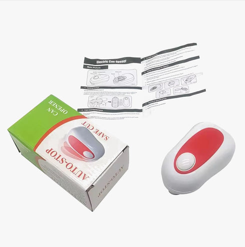 KitchenHelper Portable Compact Electric Cordless Can Opener, and bonus bottle opener, Cranberry...