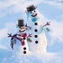 800pcs Christmas Snowman DIY Craft Kit Including 80 Mini Black Top Hats, 80 Carrot Snowman Noses, 160 Snowman Hands, 480 Tiny Black Buttons for Ch...