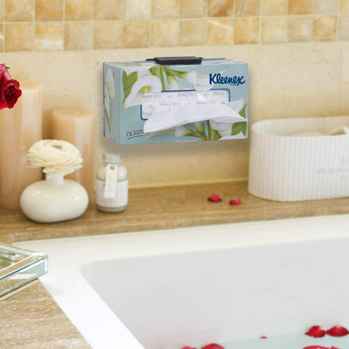 TFY Tissue Box Holder, Kitchen Wall Mount Compatible with Facial Tissues and Other Napkin Paper Boxes, Also Compatible with Other Devices-Black...