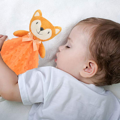 Pro Goleem Fox Security Blanket Orange Soft Baby Lovey Unisex Lovie Baby Gifts for Newborn Toddler Snuggle Toy Stuffed Animal 16 Inch...