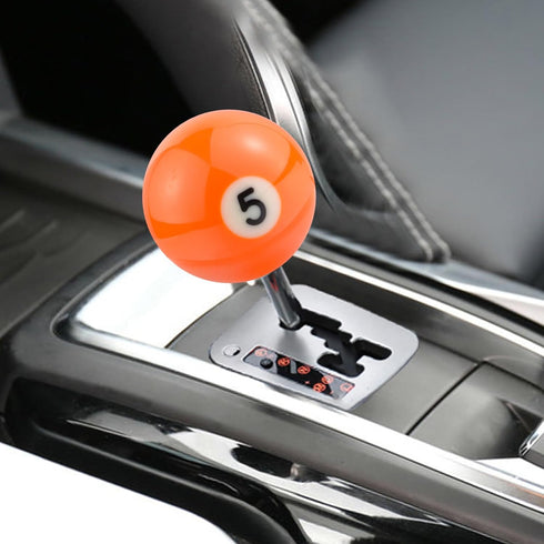 Arenbel 5 Ball Car Racing Shifter Lever Stick Knob Polished Gear Shift Grip Handle Fit Most Auto Manual Vehicles, Orange...