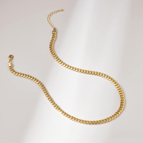 KissYan Gold Necklace for Women, 14K Gold Plated Dainty Chain Choker Chunky Figaro Snake Mariner Cuban Link Chains, Adjustable Trendy Necklaces Ha...