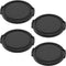 4Pcs 52mm Snap-on Front Camera Lens Cap with Elastic Lens Cap Keeper Fitting Any with 52mm Screw in Filter Thread Camera Black...