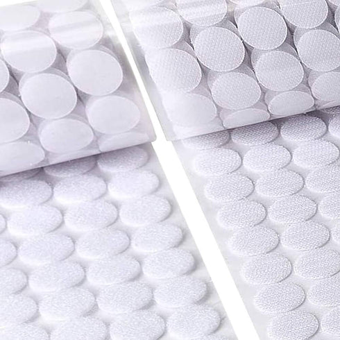 Self Adhesive Dots, 1000Pcs(500 Pair) 0.59 Inch Diameter Strong Self Adhesive Dots for Classroom Nylon Sticky Back Hook Loop Strips, Small Circle ...