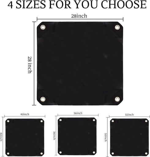 Air Conditioner Cover for Outside Units, Heavy Duty Central AC winter Cover Defender Outdoor Top Waterproof Snow-Resist (Black, 28 x 28 inch)...