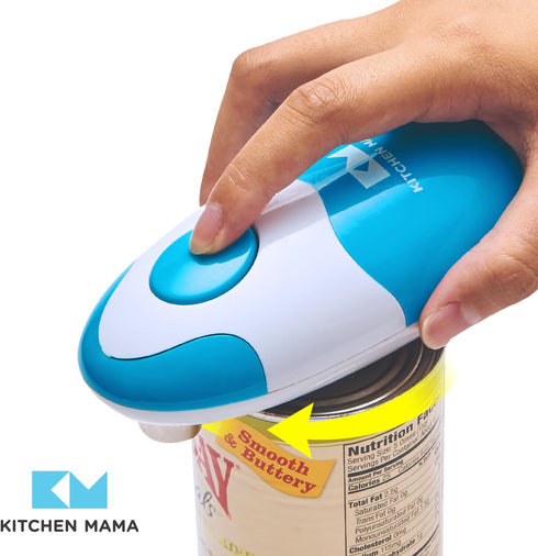 Kitchen Mama Auto Electric Can Opener: Safe, Easy with One Touch, Smooth Edge, Battery Operated, Cordless, Automatic Can Opener for Seniors with A...