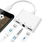 3 in 1 Lightning to 3.5mm Jack Headphone Adapter Earphone Jack Audio and Charging Adapter Headphone Splitter Compatible for iPhone 13 12 11 SE XS ...