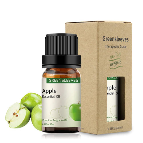 GREENSLEEVES Apple Essential Oil, 10ml Pure Plant-Based Fruit Fragrance Oil for Aromatherapy, Essential Oils for Diffuser, Air Freshener, Massage,...