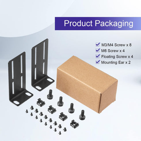 Rack Mount Kit Universal Adjustable 19 Inch Rack Ears for HP/ProCurve/Aruba/OfficeConnect/HPE and Other Switches...