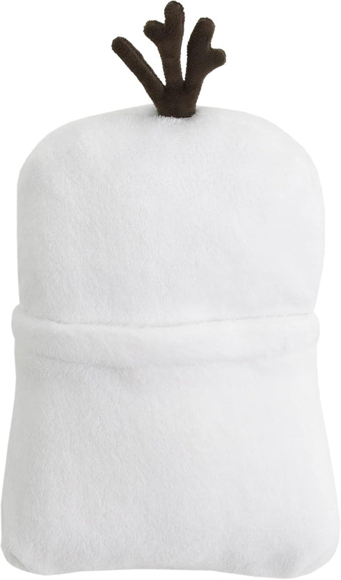 Disney Frozen Winter Cheer White, Orange, Brown Olaf Character Shaped Blanket...
